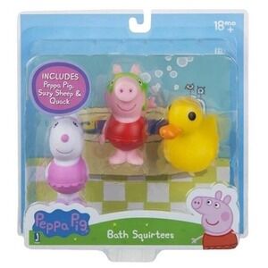 Peppa Pig Bath Water Baby Squirtees 3 Figures Suzy Sheep And Quack NEW